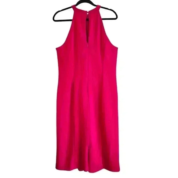 Julia Jordan Twist Halter Sheath Dress Hot Pink Size 12 #115 - Picture 4 of 7